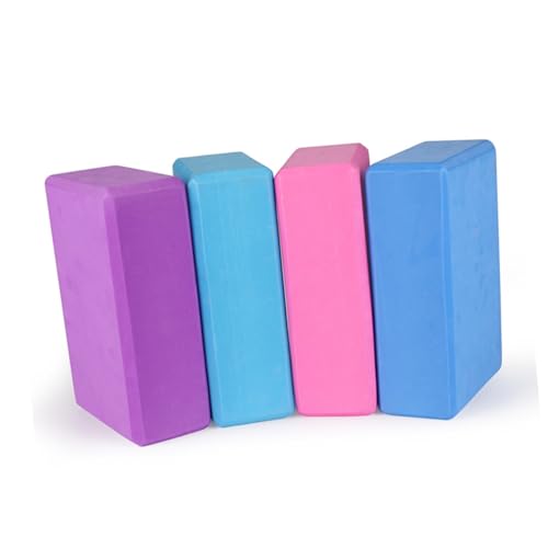 Yardwe Eva Yoga Blocks with Strap Set Essential Yoga Tools Sturdy Material Easy to Carry Enhance Stability