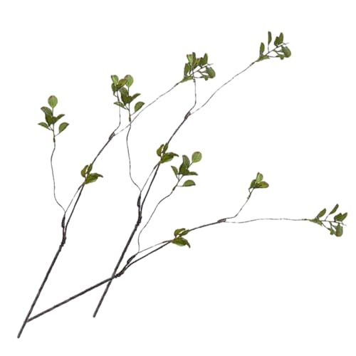 Ciieeo 3pcs Simulated Twigs Artificial Leaf Branch Fall Leaves Home Fake Plant Thanksgiving Decor Diy Branch Table Centerpiece Vase Filling Ornament