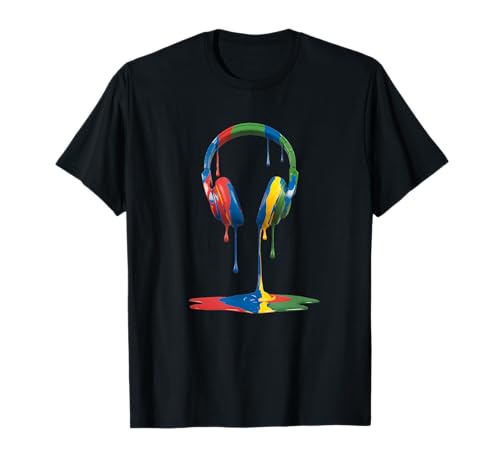 Auriculares Gamer Paint Drip Music Lover Camiseta
