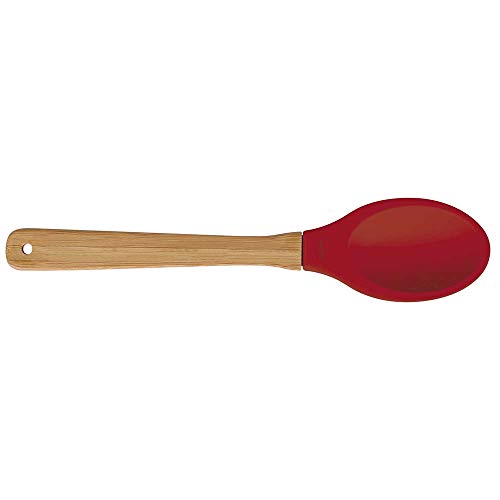 Colher Silicone E Bamboo, Mor, Pacote De 1, Mor