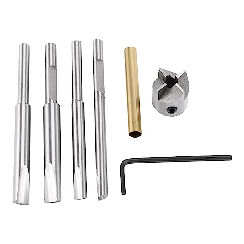 Juego de recortadora de 3/8 '7 mm 8 10 eje piloto 3/4' cortador de acero y llave hexagonal y funda adaptador de prensa perforadora