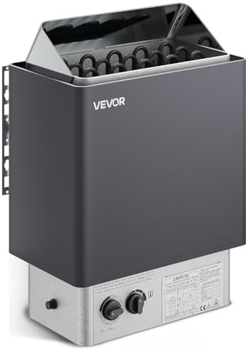 VEVOR 9KW Sauna Heater, Steam Bath Sauna Heater with Built-in Controls, Electric Sauna Stove, 3h Timer and Adjustable Temp for Max. 317-459 Cubic Feet, Home Hotel Spa Shower Use 220V FCC Certification