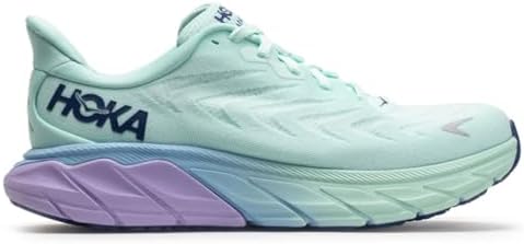 HOKA ONE ONE Womens Arahi 6 Textile Sunlit Ocean Lilac Mist Trainers 7 US | Image 3