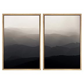 SIGNWIN Framed Wall Art Print Set Black and...