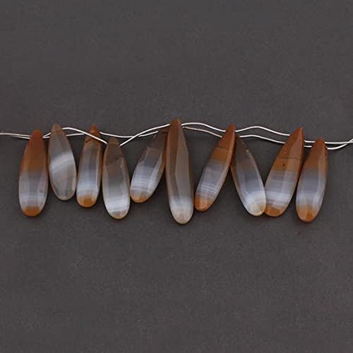 Calcédoine orange en poire facettée pour créer vos bijoux d'été et colliers de créateur