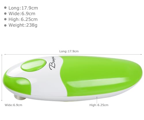 Kitchen Automatic Safety Cordless One Tin Touch Electric Can Opener& Bangrui Professional Electric Can Opener.One-touch switch .Smooth can edge.Being friendly to left-hander and arthritics!(Green)