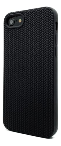 Image of Compatible with iPhone 7 /8 /SE 2020 /2022 | Premium Textured Microfiber Candy Protective Case | Shock-Absorbing Back Cover with Enhanced Camera Guard (Black)