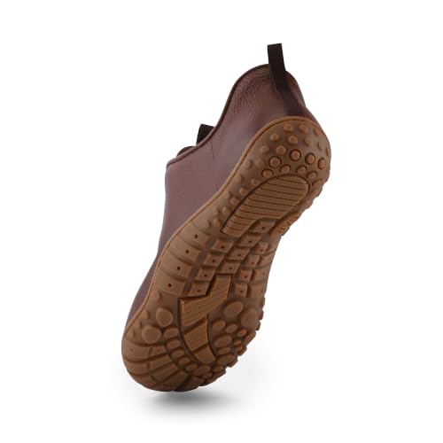 Image of BAER SuperStride Formal Shoes for Men Genuine Leather Barefoot Footwear Wide Toe Box Office Wear Helps Reduce Foot Discomfort & Toe Compression with Premium Comfortable Oxford Footwear Design