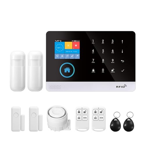 Sistema De Alarma De Seguridad Antirrobo Inteligente, Inalámbrico, WiFi, gsm, Kit DIY con Sensor De Puerta Y Sensor De Movimiento PIR(D)