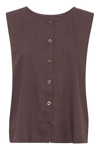 KAFFE Kurzarm-Bluse Kamilia 44, Fudge