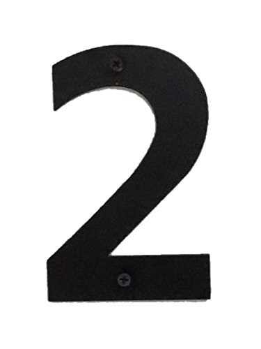 Bookishbunny - Placa de Metal Negro con números de Hierro Forjado para casa o casa de la Calle, 15,24 cm o 30,48 cm de Alto