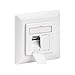 Price comparison product image Goobay 68721 CAT 6a Flush Mounting Wall Plate, White