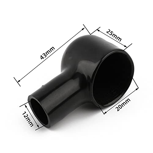 20 PCS Battery Terminal Covers Insulating Flexible Protector Caps Car Battery Cover for Car Electric Bikes Trucks Boat Protector Positive and Negative-Red & Black