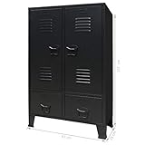 mueble archivador industrial Este armario de almacenamiento está hecho de chapa metálica, que lo hace duradero y fácil de limpiar.