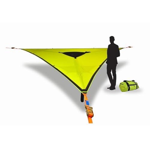 Tentsile Trillium Giant Hammock, The Original Tree Tent Company, 3 Adult Capacity, Anti-Roll, Central Hatch, Ratches and Straps Included, Designed in The UK (3 Person, Fresh Green)