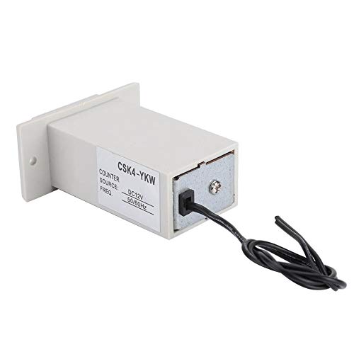 Image of Pulse Counter, 4 Digit Mechanical Electromagnetic Industrial Totalizer DC12V Powered for Water Meter Systems Electricity Monitoring Production Line Automation Industrial Applications
