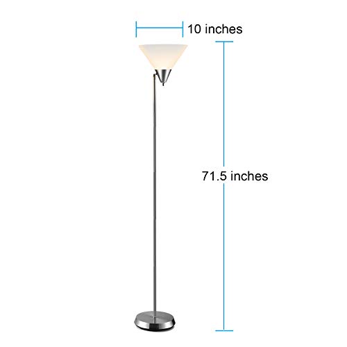Thovas Floor Lamp Standing Lamp Adjustable Head Arcylic Shade Floor Lamps For Living Room/Office/Bedroom By Onext #TOP6