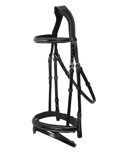 ExionPro Exion Anatomical Snaffle Bridle with Flash & Rubber Reins