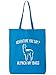 Adventure You Say? Alpaca My Bags Cotton Canvas Tote Bag in Sapphire - One Size