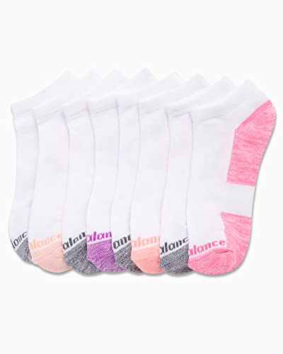 New Balance girls Performance Cushioned No Show Socks - 8 Pairs - Breathable Mesh Arch Support4