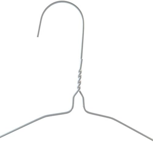 HANGERWORLD 50 Strong 41cm Metal 13 Gauge White Wire Remat Clothes Garment Notched Trouser Bar Hangers.