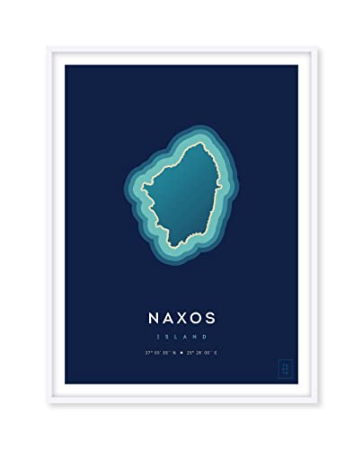 Affiche de l'île de Naxos ikonik 30x40 cm pour habiller un mur vide