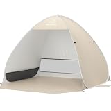 WolfWise Pop Up Strandmuschel UV Schutz 50, Strandzel für 3-4 Personen ...