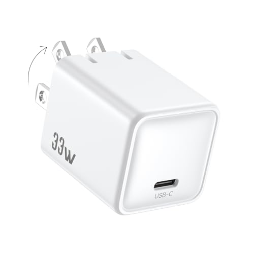 Image of Fast Charging for iPhone 16 /15 Charger,PD 3.0 PPS 33W GaN USBC Charger Block Foldable Plug Compact Type-C Wall Charge Adapter for Apple iPhone 16 Pro Max Series,Galaxy S25 /Pixel 9 /iPad Pro (White)