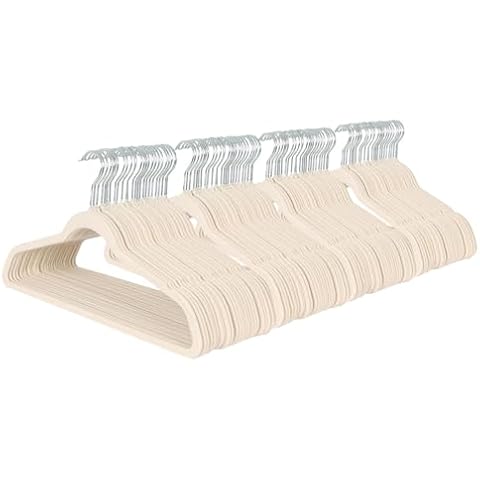 Harbour Housewares Velvet Hangers with Trouser Bar Cover