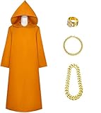 Shopular Wizard Money Costume Cloak Shadow Hooded Cape Outfits Hoodie Halloween Cosplay Necklace Ring Robe