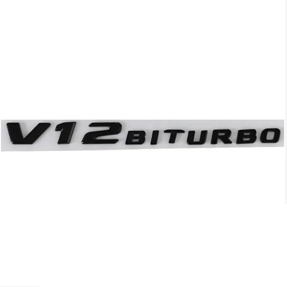 YTQMoreBNZ YYDStes ABS V12 BITURBO Sticker Accessory, Suitable Compatible With Mercedes S65 G65 SL5 AMG W222 W221, R230, R231, W463, W46