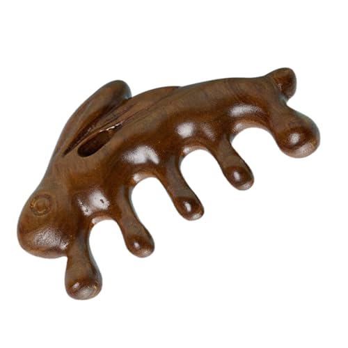 Abaodam Unique Teeth Design Scalp Comb Wooden Body Ergonomic for Portable Hair Scratcher for Men