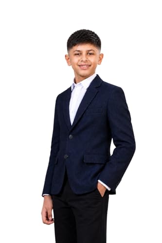 Image of SaintX Kids Boys Premium Blazer | Stretchable Structured Performance Grade Fabric | Fully Lined | Slim Fit | Formal & Casual Multi-Purpose Coat (1-14 Years KB02)