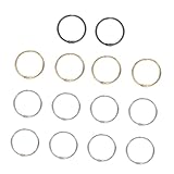 BEBEMOKO 14 Stück Teiliges Stabile Loseblatt ringe in Gold Silber Schwarz Langlebig und Vielseitig...