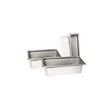 Winco SPT6 Steam Table Pan, 1/3 Size, 6' Deep, Standard Weight S/S, NSF, Set of 6