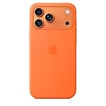 Apple iPhone 17 Pro Max Silicone Case with MagSafe and Camera Control: Lightweight Phone Case, Wireless Charging Compatible, Smooth Matte Finish; Orange