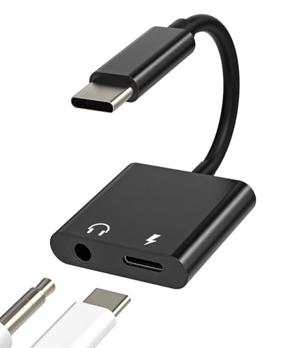 �Ή�iPhone AUX�h���O�� USB-C to 3.5mm�C���z�����[�d�A�_�v�^�[�i2in1�j�Ή�Samsung Galaxy �Ή�apple 15 Pro Max Plus �Ή�iPad 10�AAir4/5�AMini6�A12.9 DAC����A�_�v�^�[
