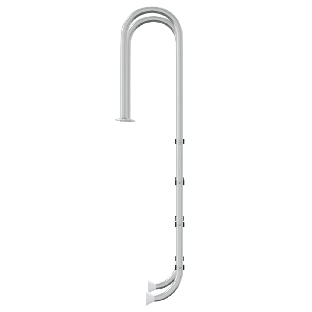 vidaXL Scaletta per piscina interrata e scaletta con 4 gradini antiscivolo per interni ed esterni, facile montaggio in acciaio inossidabile 304 cm