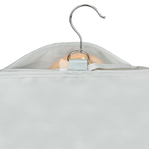 Univivi Garment Bags 60", Dress Bags Covers Long Bridesmaids Dresses, Dust Free Suit Clothes Covers Protector Bags, Dress Covers Garment Bags Full Length for Travel - Grey(3 Pack)