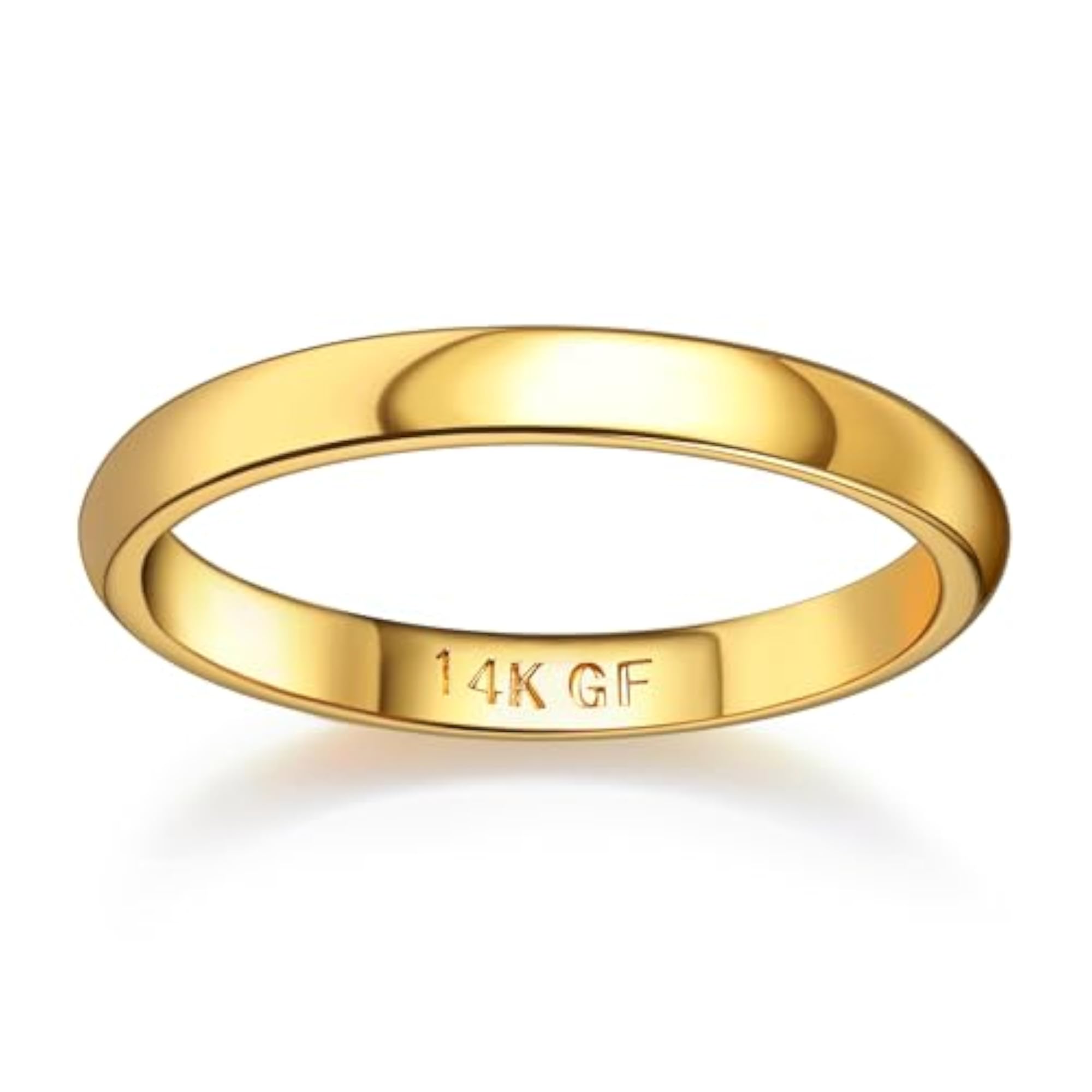 14K Gold Filled Ring, Simple Dome Comfort Fit for All