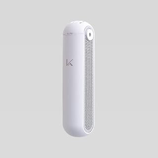 MY AIR KL-P02UX White (2nd Gen) Rechargeable Photocatalytic Air Purifier w/Pollen Filter, Made in Japan, Washable Filter, For Allergen, Viruses, Pollen, Pet Allergy, Tested w/Universities in Japan
