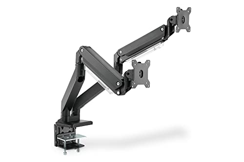 Support d'écran double bras articulé VESA 75 100 noir DIGITUS