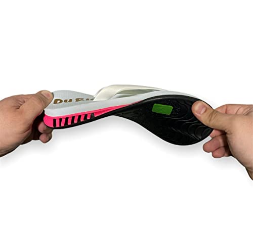 Chinelo Feminino Com Salto DuRio Air Para Esporão Fascite Plantar Ortopédico Vegano (Branco, G, br_f