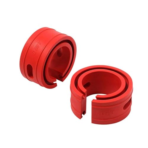 Car Coil Spring Buffer - Car Shock Absorber | Rubber Spring Spacers Red Colour, Damper For Vehicle Suspension | Size A B C D E S