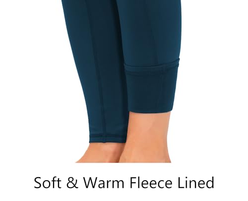 Image of THE GYM PEOPLE Thick High Waist Yoga Pants with Pockets, Tummy Control Workout Running Yoga Leggings for Women