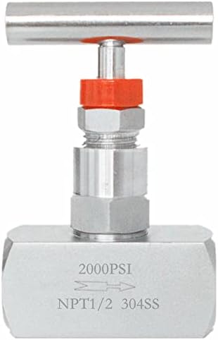 Stainless steel Needle valve 1/2'' NPT High pressure 2000 PSI, Pressure regulating, flow control, Instrument Gauge Valve, Water Oil Gas