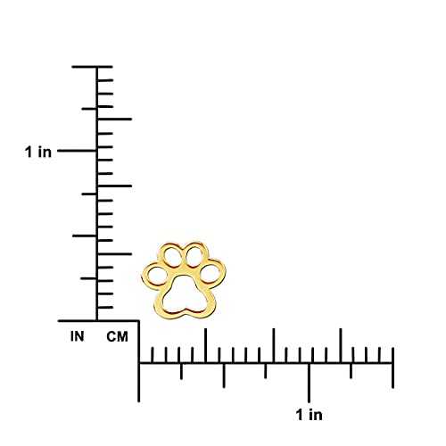 Sterling Silver Paw Print Stud Earrings2