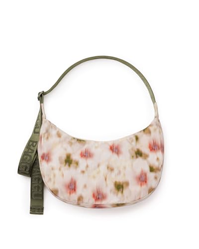 BAGGU Medium Nylon Crescent Bag - Abstract Floral