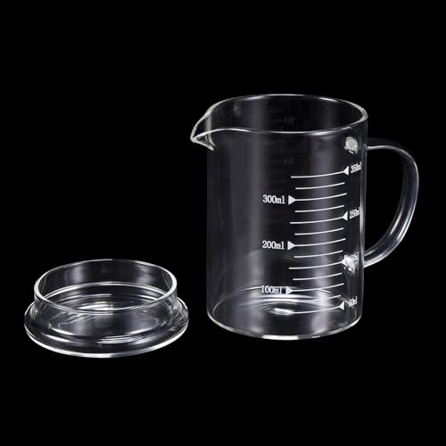 Vaso medidor de vidrio PATIKIL 350ml resistente miniatura 4