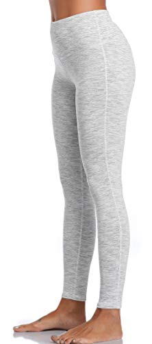 Oalka Women Yoga Pants Workout Running Leggings White S